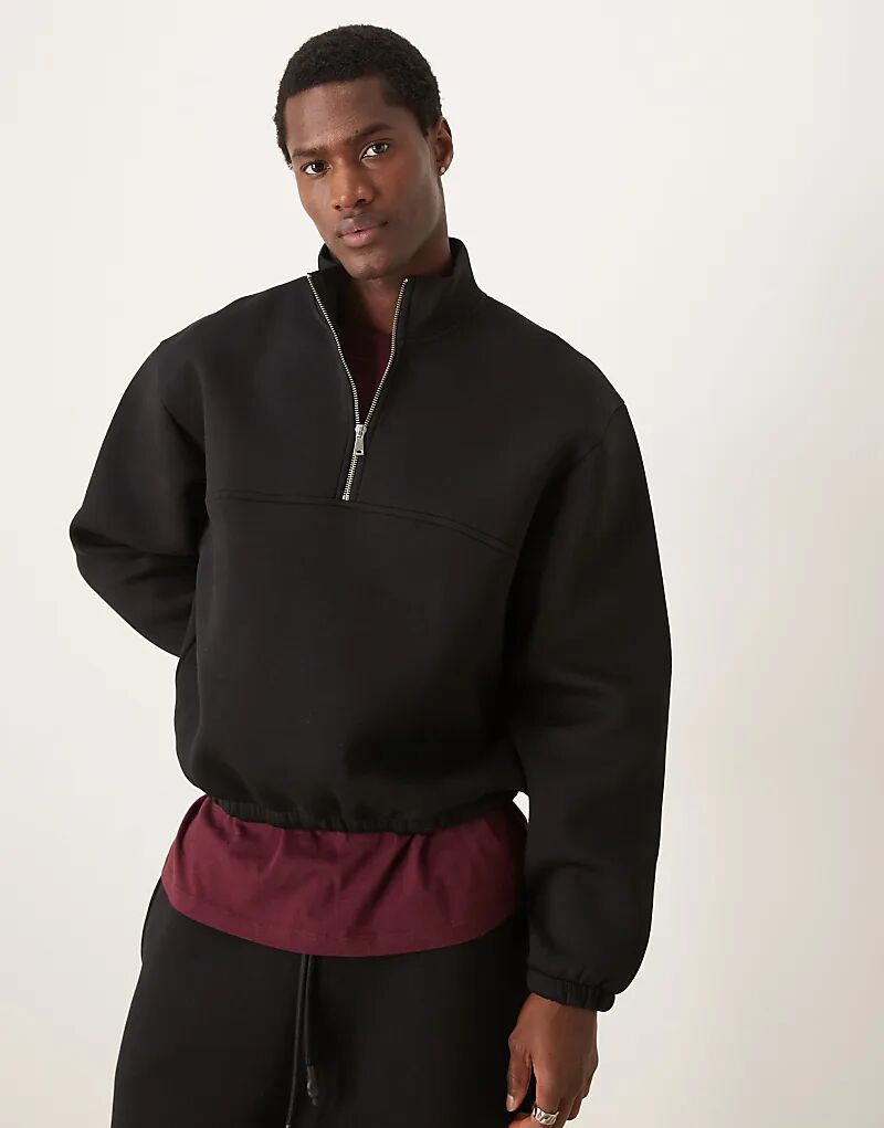 Толстовка свободного кроя с застежкой-молнией на половину длины ASOS DESIGN черного цвета — часть комплекта
Толстовка свободного кроя с застежкой-молнией на половину длины ASOS DESIGN черного цвета — часть комплекта