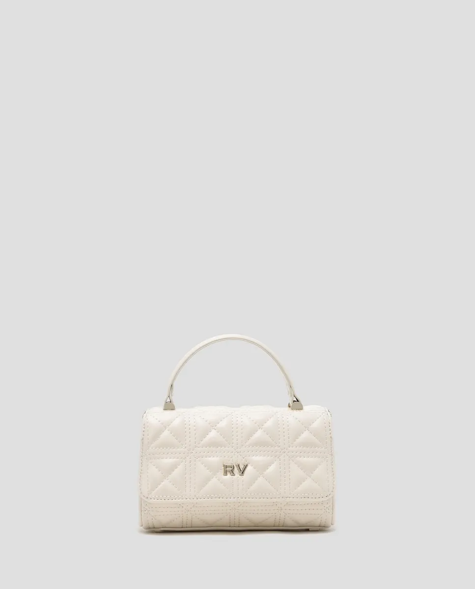 Маленькая стеганая кожаная сумка с геометрическим узором и логотипом RV Roberto Verino, белый
Маленькая стеганая кожаная сумка с геометрическим узором и логотипом RV Roberto Verino, белый