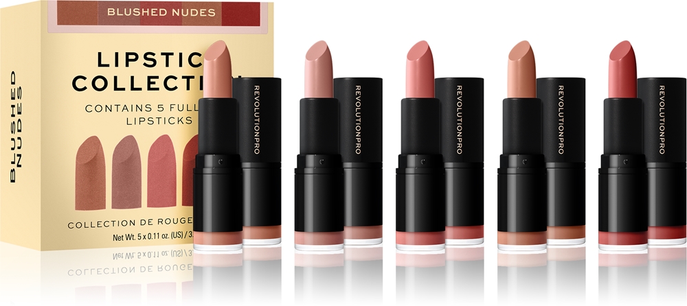 Коллекция помад, подарочный набор из атласной помады Revolution Pro, atspalvis blushed nudes 5× 3,2 гр
Коллекция помад, подарочный набор из атласной помады Revolution Pro, atspalvis blushed nudes 5× 3,2 гр