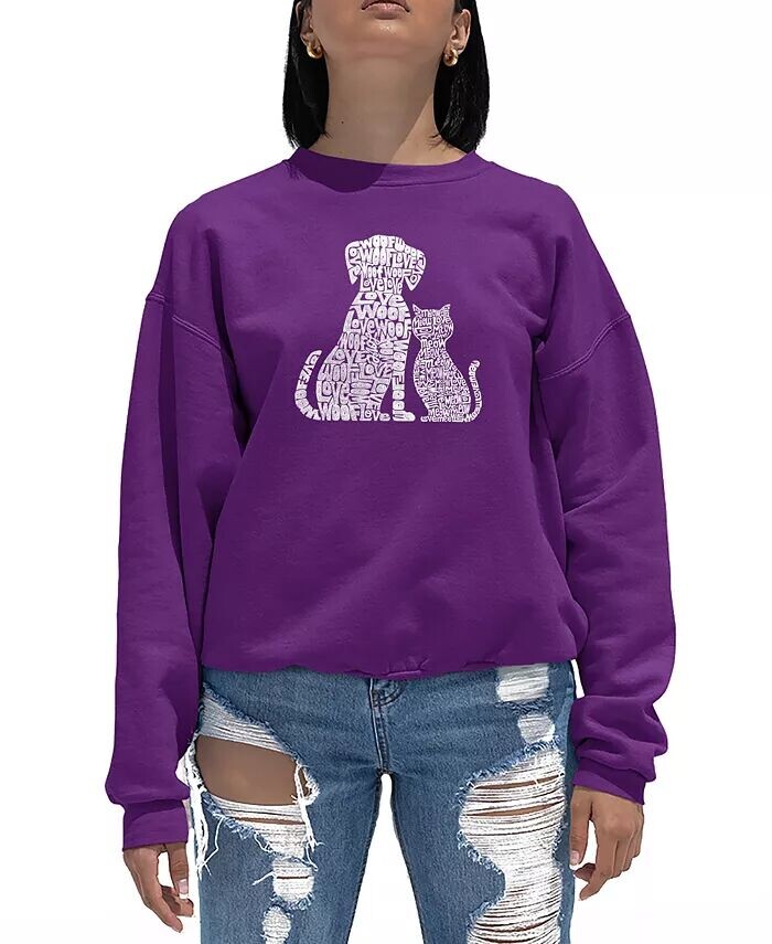 Женская толстовка с круглым вырезом Word Art Dogs and Cats LA Pop Art, фиолетовый
Женская толстовка с круглым вырезом Word Art Dogs and Cats LA Pop Art, фиолетовый
