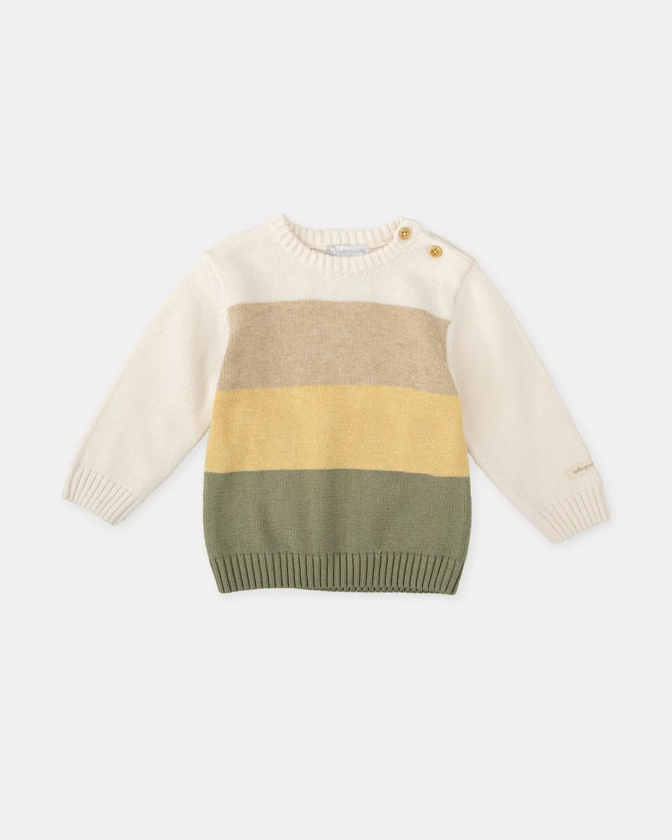 Вязаный детский джемпер в разноцветную полоску Tutto Piccolo
Вязаный детский джемпер в разноцветную полоску Tutto Piccolo