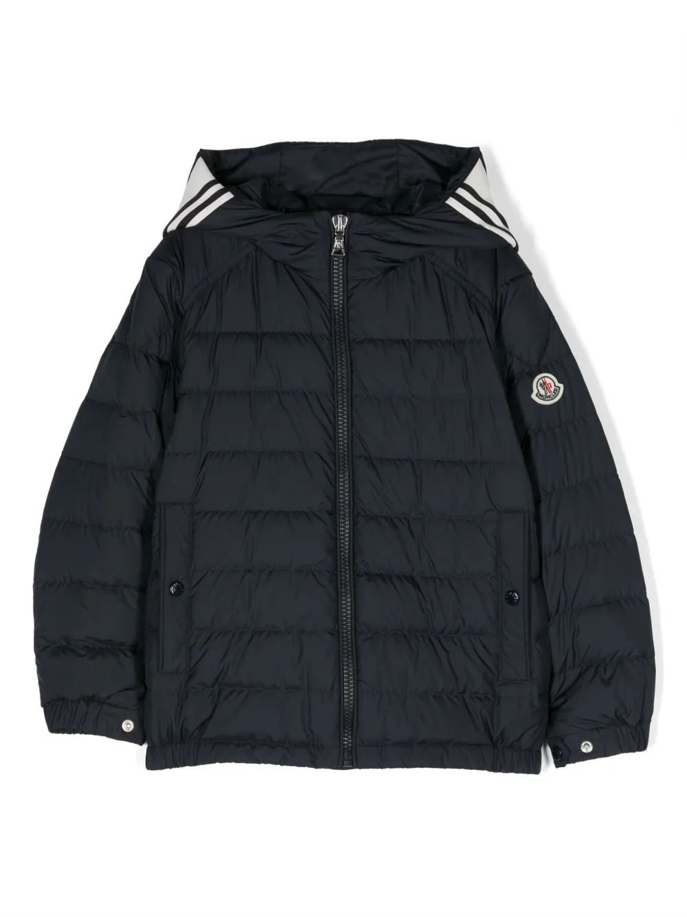 Пуховик Cornour с капюшоном Moncler Enfant, синий 
Пуховик Cornour с капюшоном Moncler Enfant, синий