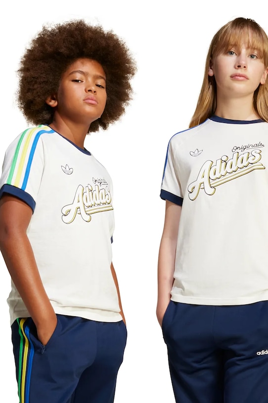 Детская хлопковая футболка Adidas Originals, белый
Детская хлопковая футболка Adidas Originals, белый