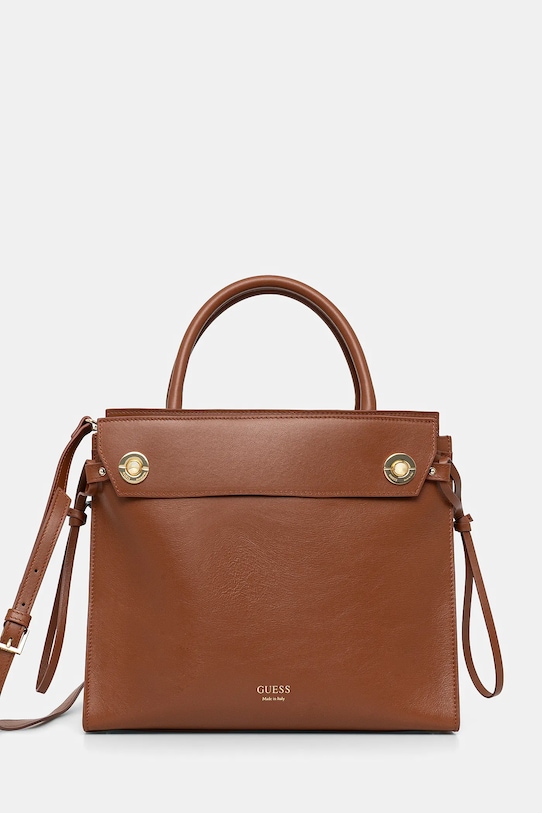 Кожаная сумка Bianca Guess, коричневый
Кожаная сумка Bianca Guess, коричневый