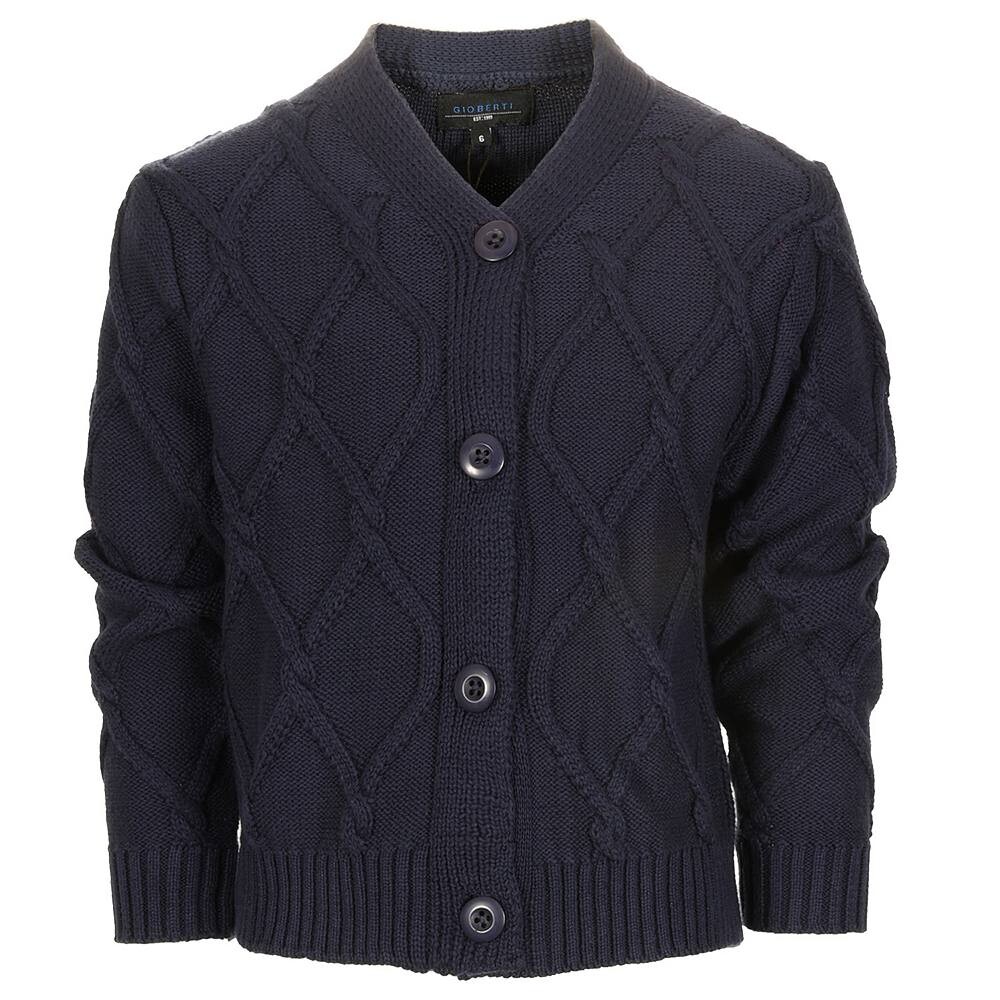 Детский вязаный кардиган на пуговицах с v-образным вырезом Gioberti, темно-синий
Детский вязаный кардиган на пуговицах с v-образным вырезом Gioberti, темно-синий