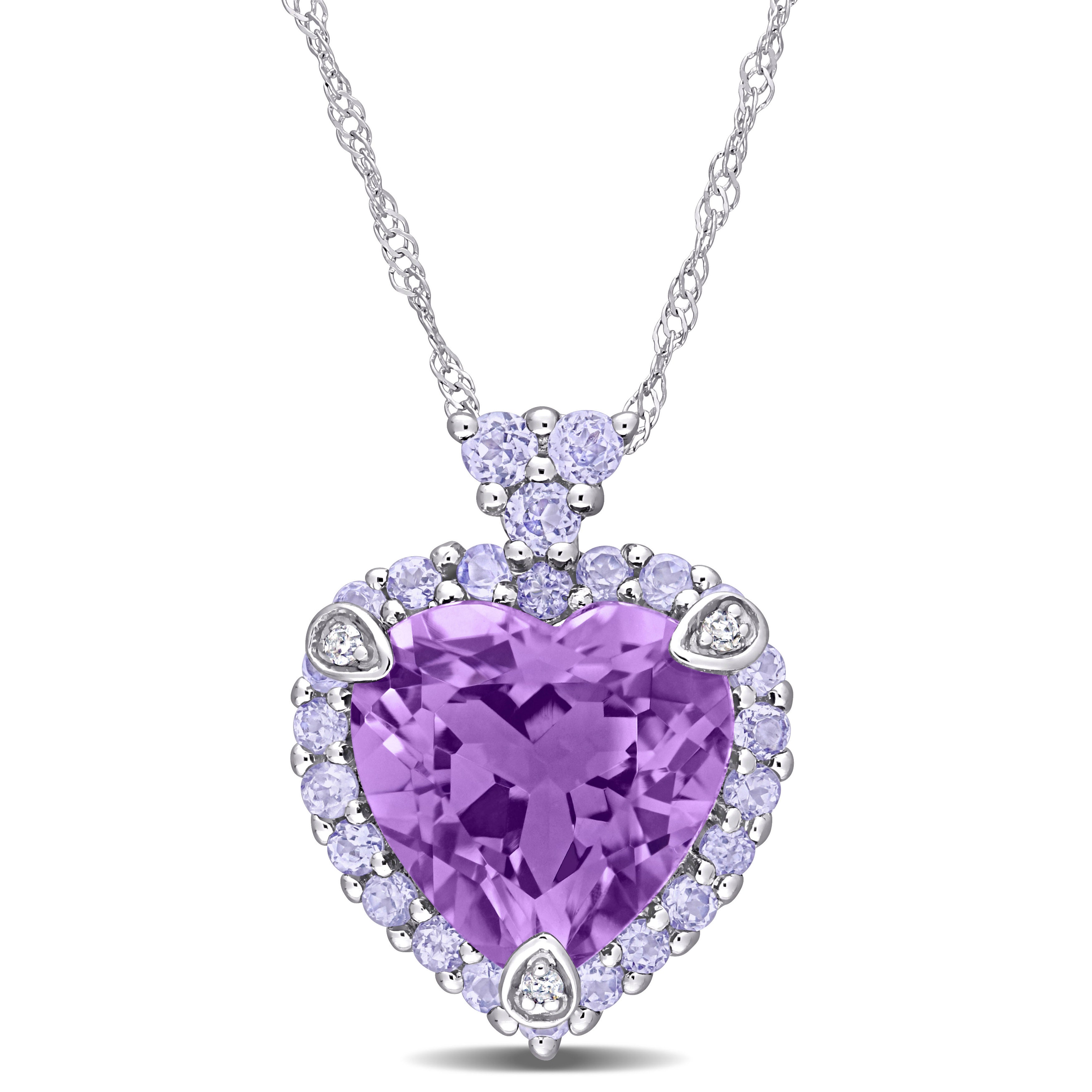 Подвеска Mimi & Max Halo Diamond и танзанит-аметист в форме сердца 3 4/5 карата с цепочкой из 10-каратного белого золота Mimi & Max, фиолетовый
Подвеска Mimi & Max Halo Diamond и танзанит-аметист в форме сердца 3 4/5 карата с цепочкой из 10-каратного белого золота Mimi & Max, фиолетовый