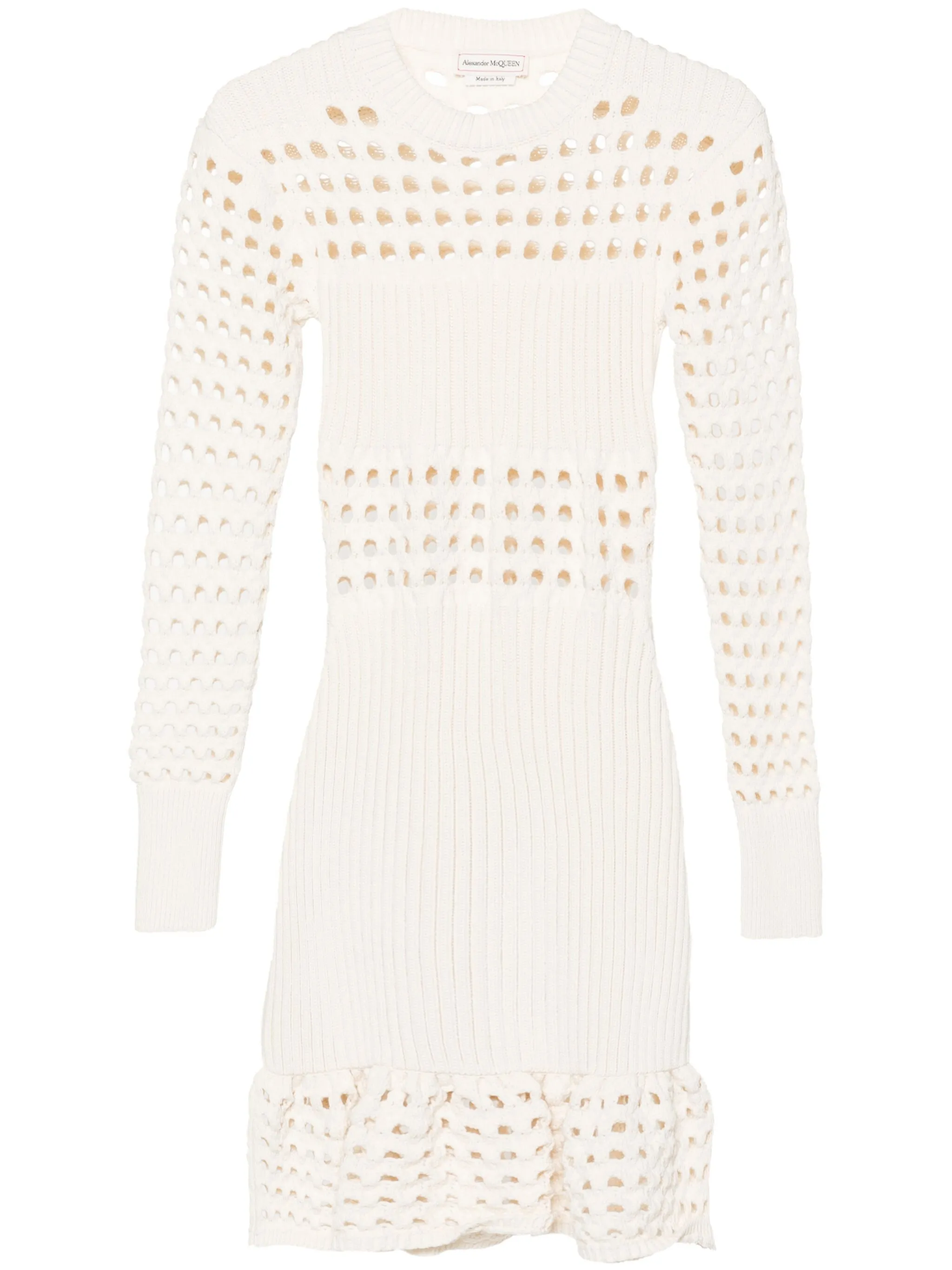 Трикотажное платье мини Alexander Mcqueen, белый
Трикотажное платье мини Alexander Mcqueen, белый