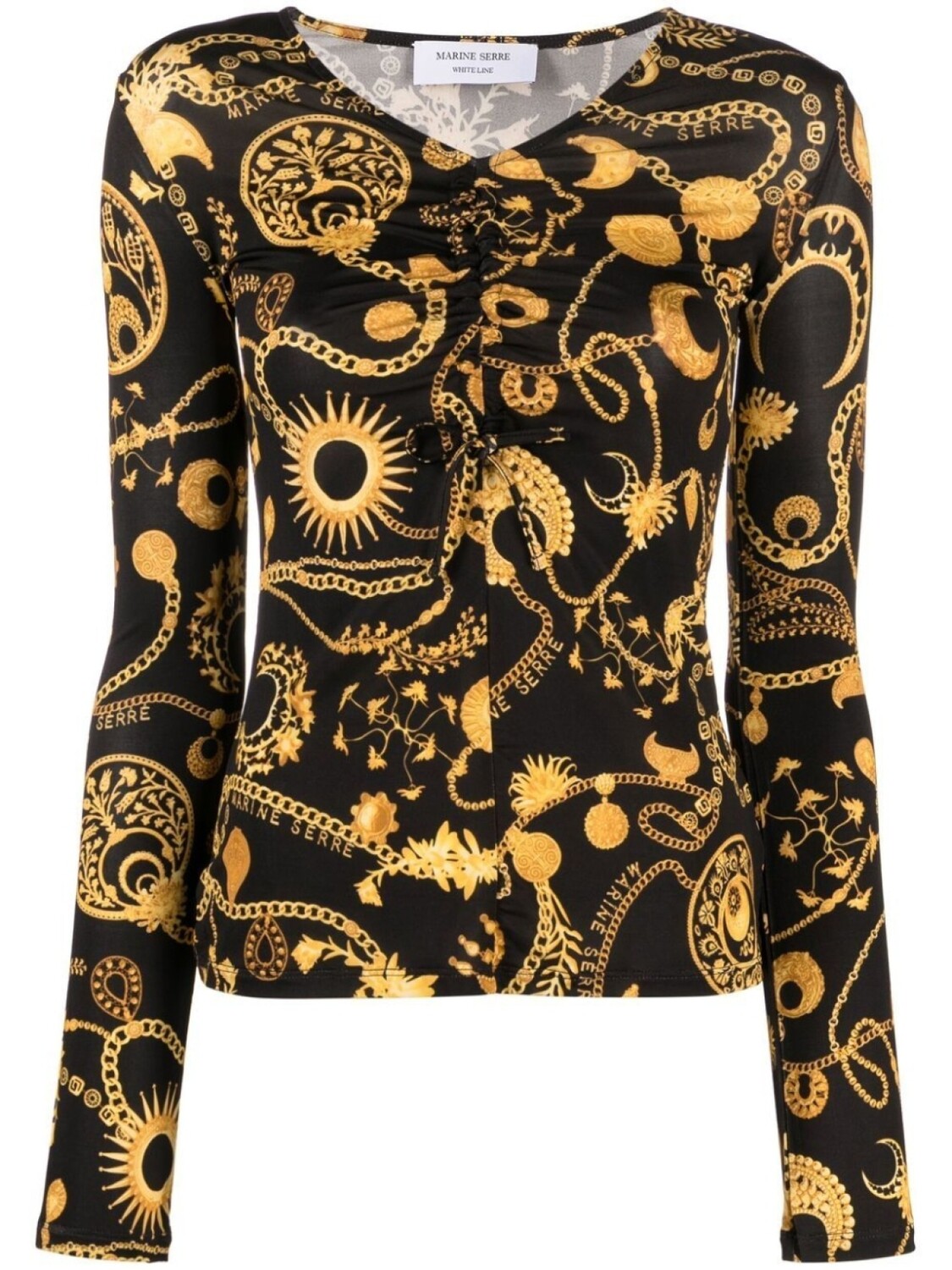 Marine Serre топ с длинными рукавами и графичным принтом, черный
Marine Serre топ с длинными рукавами и графичным принтом, черный