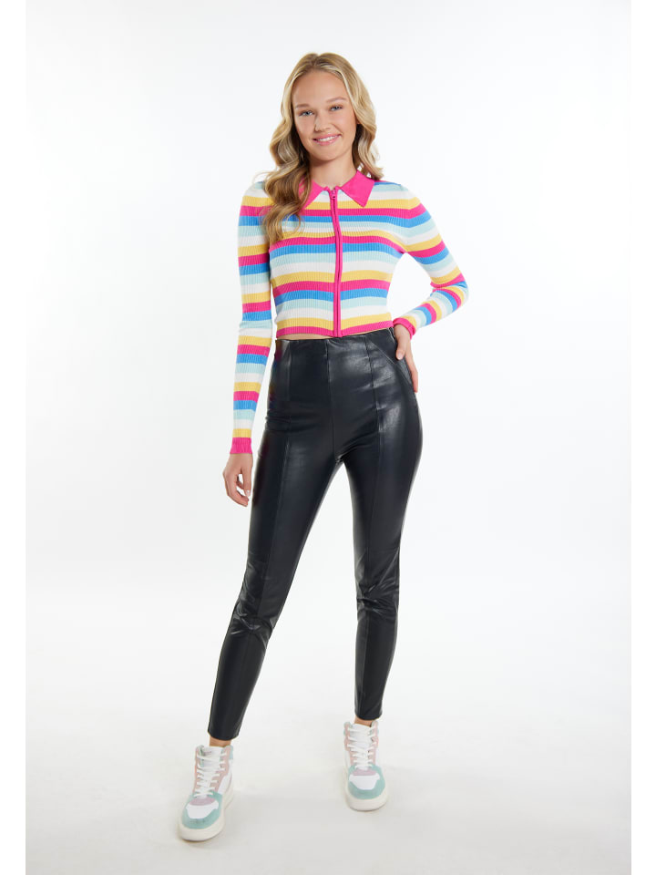 Женский укороченный кардиган розового цвета с разноцветными вставками myMo
Женский укороченный кардиган розового цвета с разноцветными вставками myMo