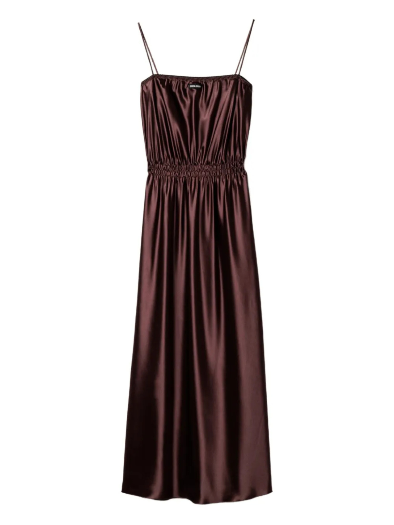 Miu Miu атласное платье макси, коричневый
Miu Miu атласное платье макси, коричневый