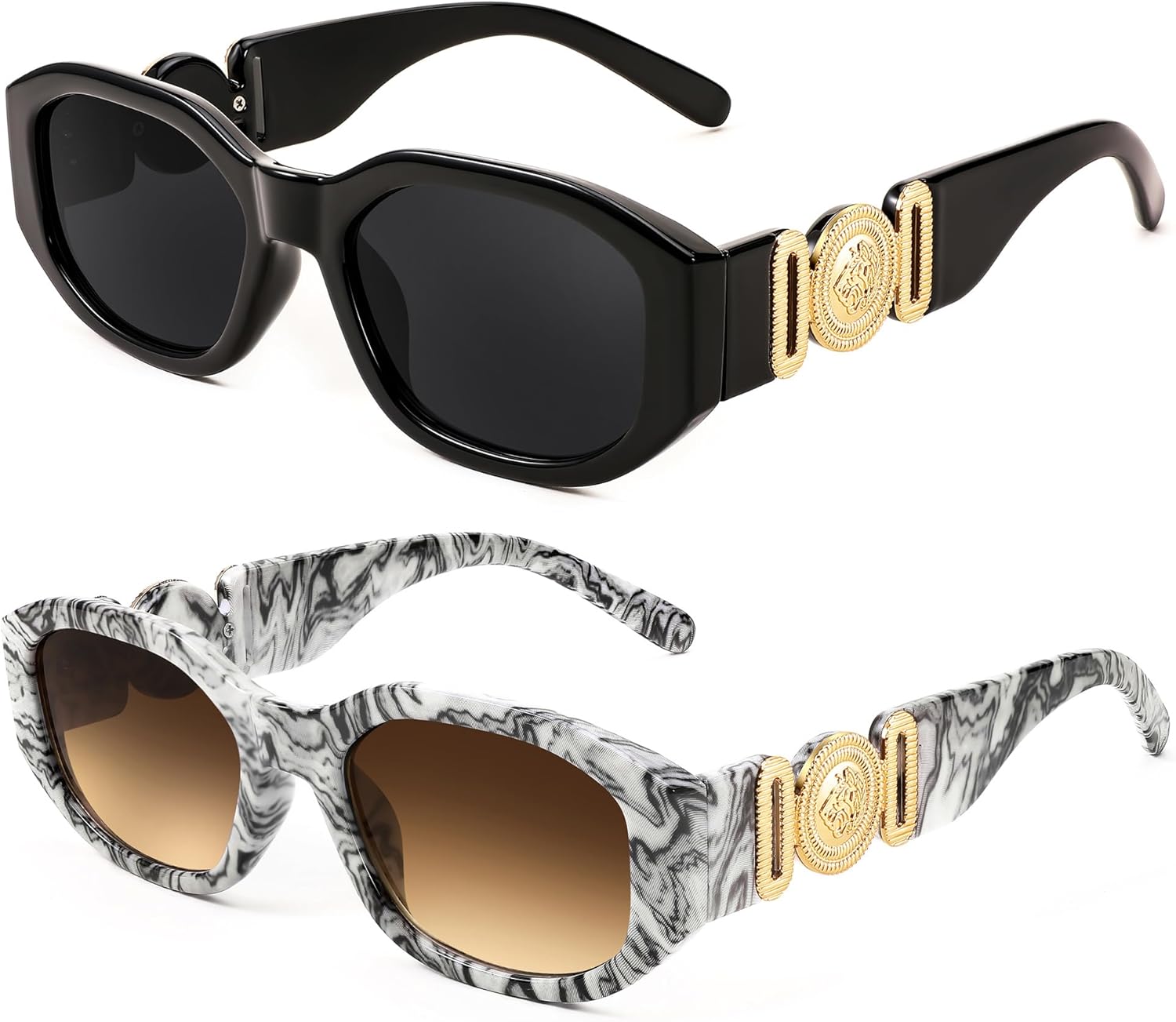 Солнцезащитные очки FEISEDY в стиле ретро, прямоугольные, для женщин и мужчин, винтажные, 90-е, маленькие, узкие, квадратные, модель B2322, 2 Pack Black+grandient Tea
Солнцезащитные очки FEISEDY в стиле ретро, прямоугольные, для женщин и мужчин, винтажные, 90-е, маленькие, узкие, квадратные, модель B2322, 2 Pack Black+grandient Tea