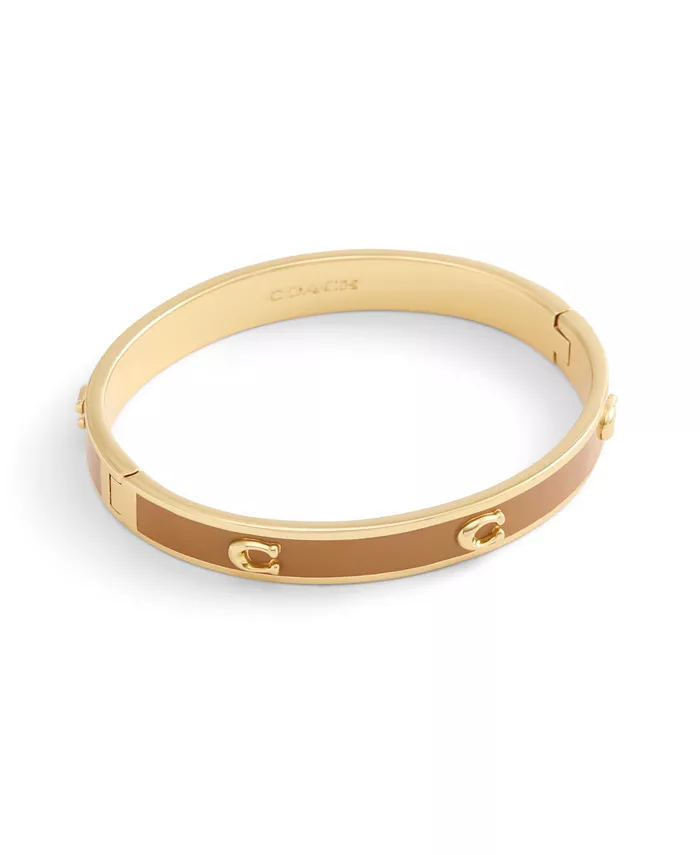 Браслет-браслет Signature C Enamel COACH, коричневый 
Браслет-браслет Signature C Enamel COACH, коричневый