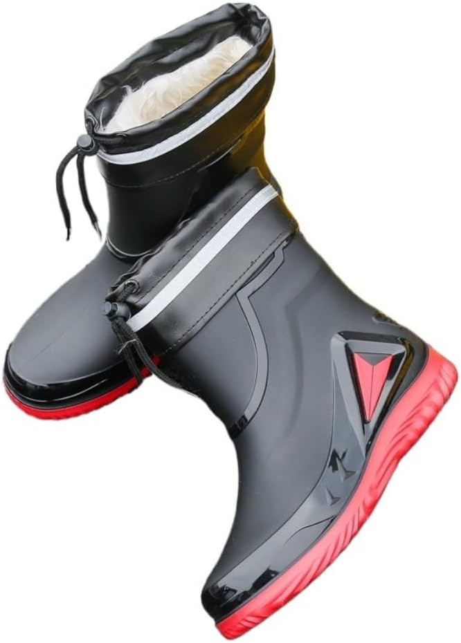 Водонепроницаемые мужские ботинки Spedify для улицы - зимние резиновые сапоги, стойкие к грязи и дождю, средней высоты, утепленные с регулируемой застежкой для сада, рыбалки и охоты, красный
Водонепроницаемые мужские ботинки Spedify для улицы - зимние резиновые сапоги, стойкие к грязи и дождю, средней высоты, утепленные с регулируемой застежкой для сада, рыбалки и охоты, красный