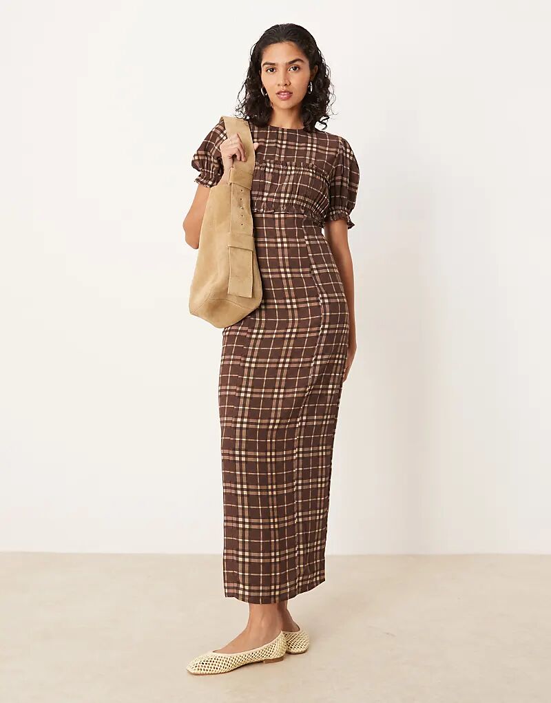 Платье макси с короткими рукавами и оборками на груди ASOS DESIGN в клетку ржавчины
Платье макси с короткими рукавами и оборками на груди ASOS DESIGN в клетку ржавчины