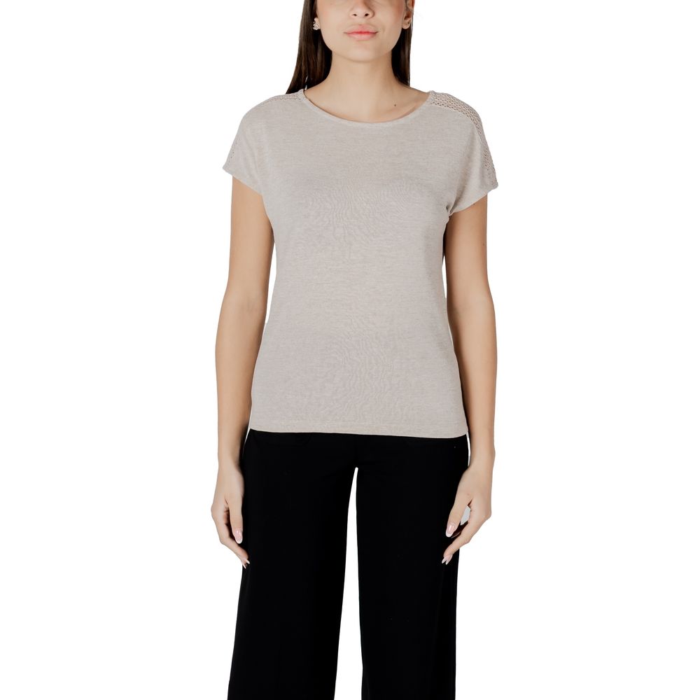 Бежевая футболка из полиэстера Street One, бежевый
Бежевая футболка из полиэстера Street One, бежевый