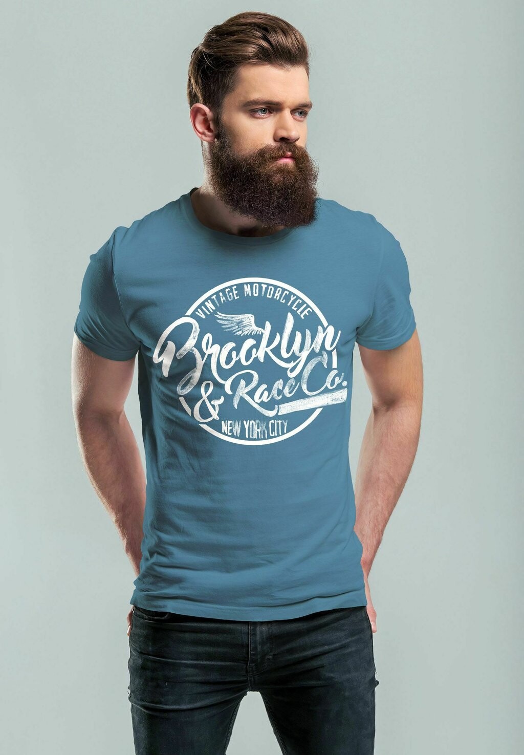 Футболка с принтом BROOKLYN RACE MOTORCYCLE VINTAGE WATERCOLOR Neverless, светло-голубой
Футболка с принтом BROOKLYN RACE MOTORCYCLE VINTAGE WATERCOLOR Neverless, светло-голубой
