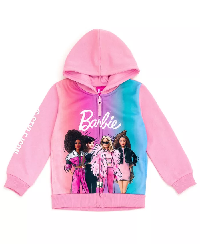 Детская флисовая толстовка с молнией Barbie, розовый 
Детская флисовая толстовка с молнией Barbie, розовый