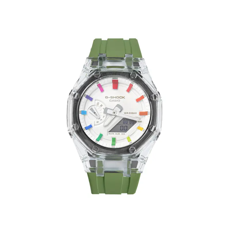 Часы Casio G-Shock Analog-Digital 2100 Series, Rainbow Love, арт. GA-2100-7A7, темно-зеленый
Часы Casio G-Shock Analog-Digital 2100 Series, Rainbow Love, арт. GA-2100-7A7, темно-зеленый