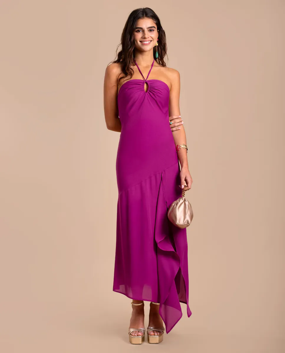 Миди-платье без рукавов с халтерным вырезом и асимметричной юбкой The-Are, розовый
Миди-платье без рукавов с халтерным вырезом и асимметричной юбкой The-Are, розовый