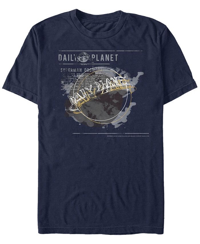 Мужская футболка с коротким рукавом и логотипом DC Superman Daily Planet Newspaper Fifth Sun, синий
Мужская футболка с коротким рукавом и логотипом DC Superman Daily Planet Newspaper Fifth Sun, синий