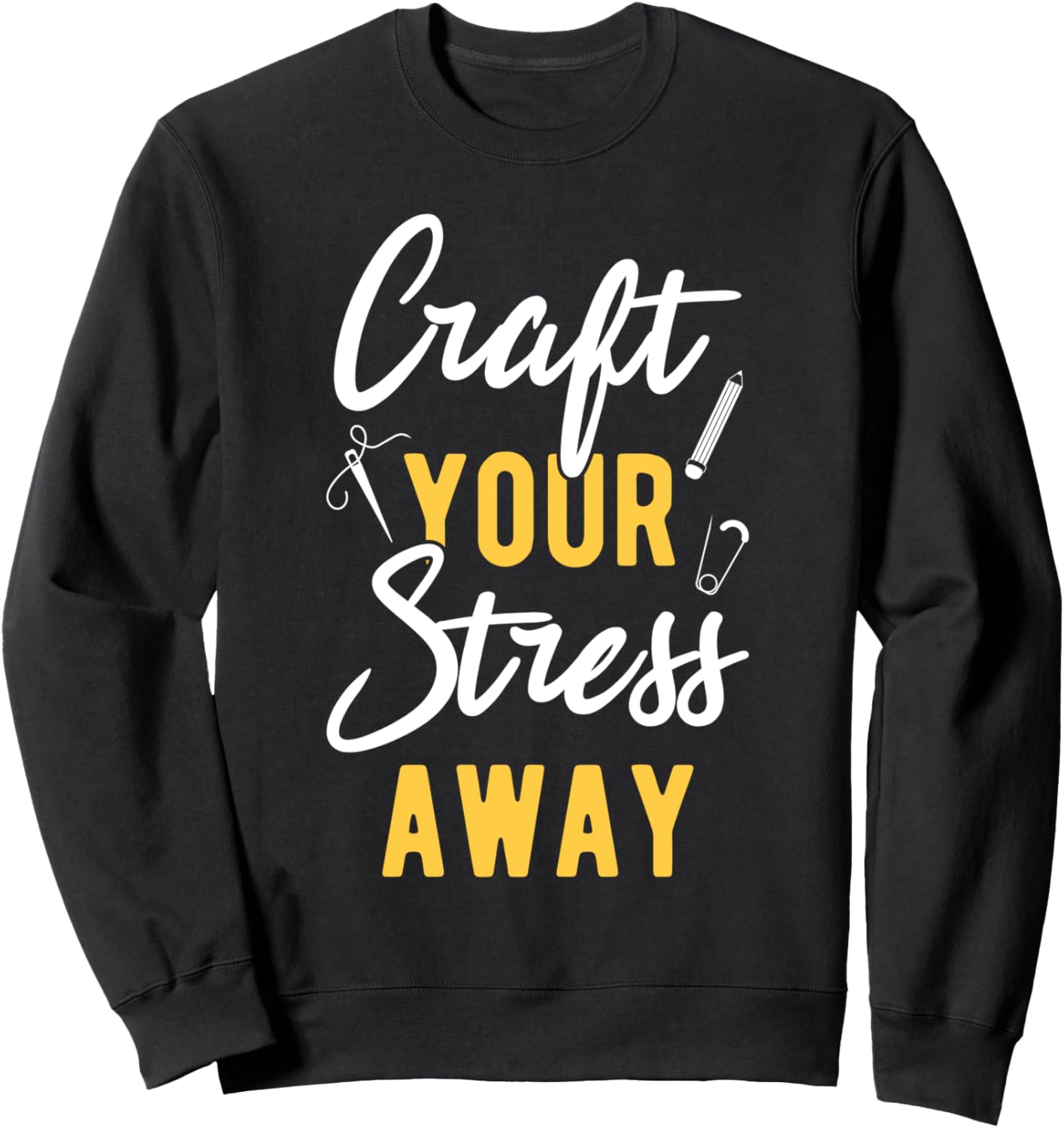 Вязаная крючком толстовка Craft your Stress Away Funny Crafter Crochet Knit Sweatshirt, черная (black 19-3911tcx), размер S Funny Knitting Crafting Crochet Gifts, Черный, Вязаная крючком толстовка Craft your Stress Away Funny Crafter Crochet Knit Sweatshi
Вязаная крючком толстовка Craft your Stress Away Funny Crafter Crochet Knit Sweatshirt, черная (black 19-3911tcx), размер S Funny Knitting Crafting Crochet Gifts, Черный, Вязаная крючком толстовка Craft your Stress Away Funny Crafter Crochet Knit Sweatshi