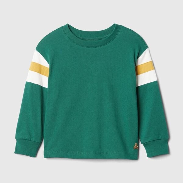 Футболка с полосатой вставкой и вышивкой плюшевого мишки Gap, зеленый
Футболка с полосатой вставкой и вышивкой плюшевого мишки Gap, зеленый