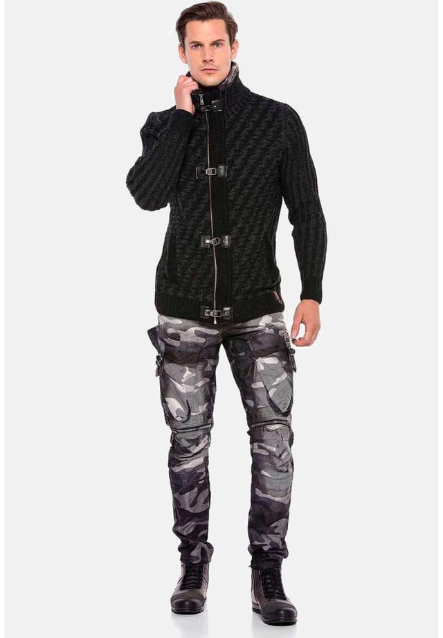 Свитер Cipo & Baxx, серый 
Свитер Cipo & Baxx, серый