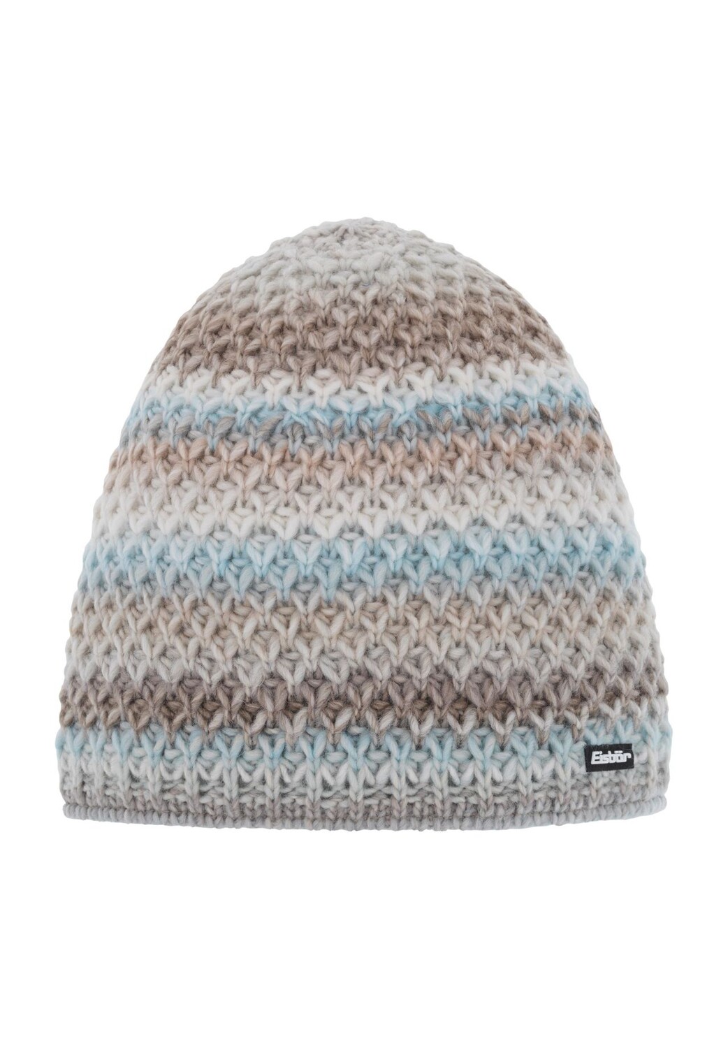 Вязаная шапка Bao OS, оверсайз, фантазийная пряжа, женская Eisbär, цвет Frostbeige
