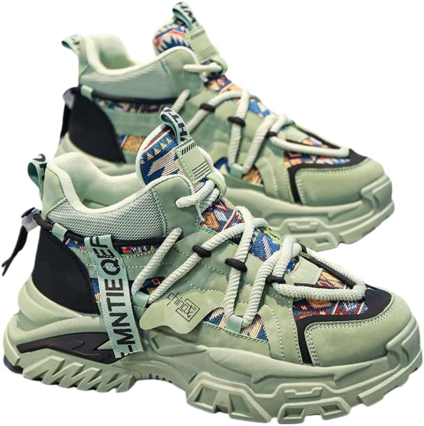 Мужские ретро-кроссовки Hhhchpm с шнуровкой и толстой подошвой - удобные и противоскользящие, подходят для прогулок на открытом воздухе, зеленый
Мужские ретро-кроссовки Hhhchpm с шнуровкой и толстой подошвой - удобные и противоскользящие, подходят для прогулок на открытом воздухе, зеленый