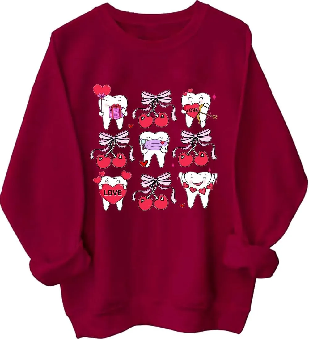 Свитшот Dental Valentine с милым зубом, розовый с бантом-сердцем Czbic
Свитшот Dental Valentine с милым зубом, розовый с бантом-сердцем Czbic