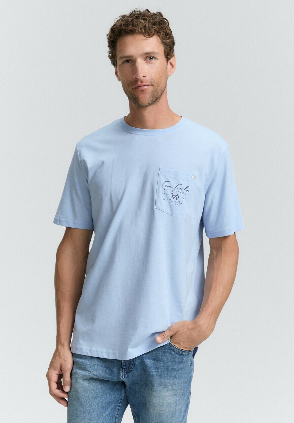 Футболка с принтом KURZARM TOM TAILOR, светло-голубой 
Футболка с принтом KURZARM TOM TAILOR, светло-голубой