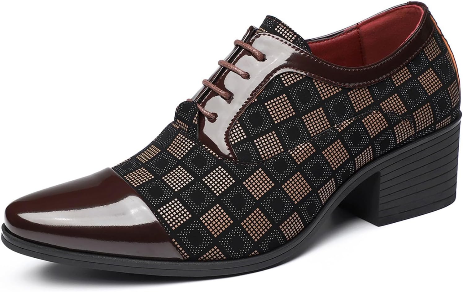 Мужские туфли-оксфорды с узором из лакированной кожи на толстой подошве, с шнуровкой, уютные, с заплатками, заостренным носком, дерби для вечеринок, свадеб, официальных мероприятий и офисной работы Netehadi, коричневый
Мужские туфли-оксфорды с узором из лакированной кожи на толстой подошве, с шнуровкой, уютные, с заплатками, заостренным носком, дерби для вечеринок, свадеб, официальных мероприятий и офисной работы Netehadi, коричневый