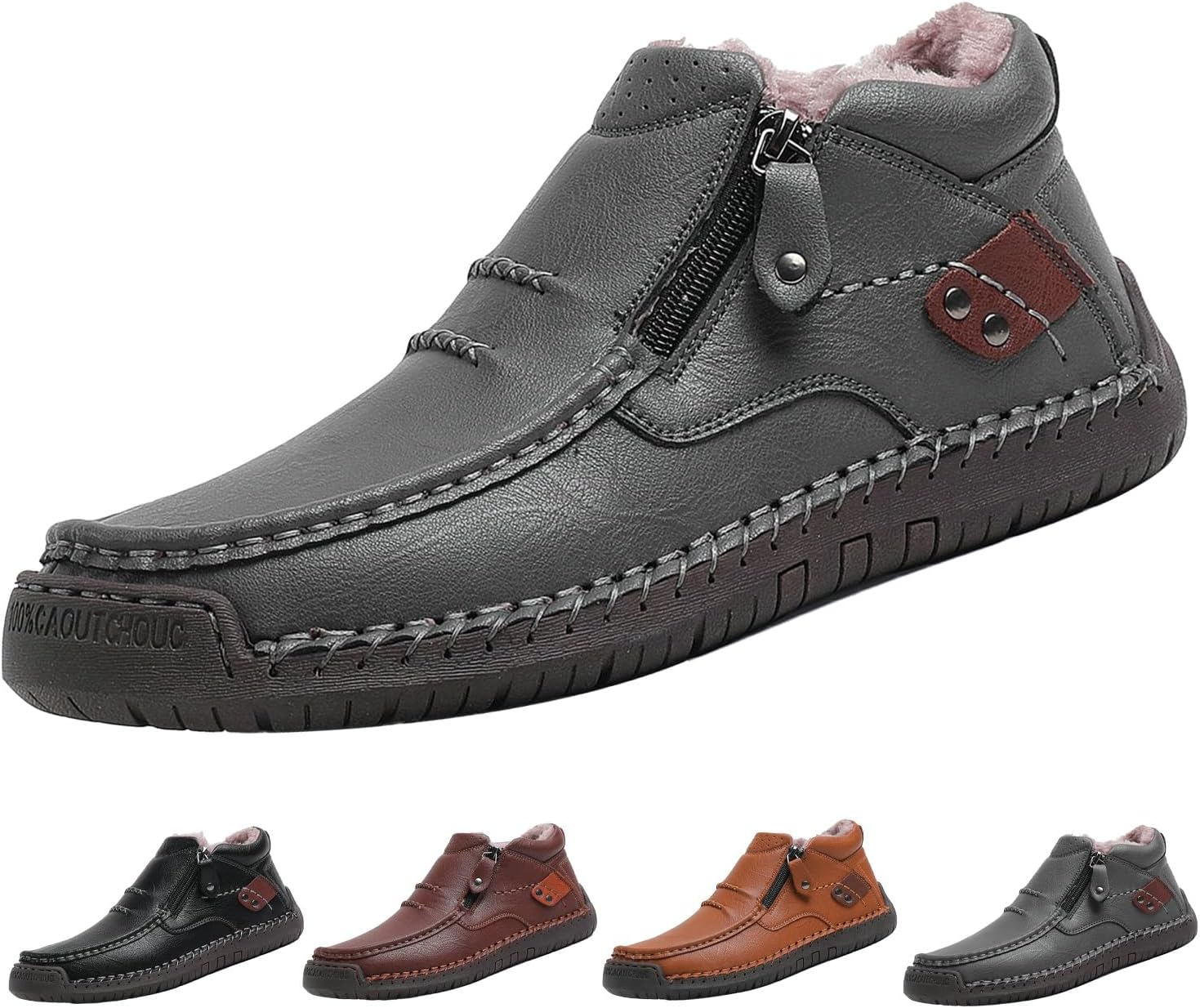 Мужские полуботинки Чукка средней высоты, осенне-зимняя мода, винтажная кожа, ручная работа, нескользящая подошва, боковая молния, повседневная обувь для вождения и нарядного стиля Hneowgn, серый
Мужские полуботинки Чукка средней высоты, осенне-зимняя мода, винтажная кожа, ручная работа, нескользящая подошва, боковая молния, повседневная обувь для вождения и нарядного стиля Hneowgn, серый