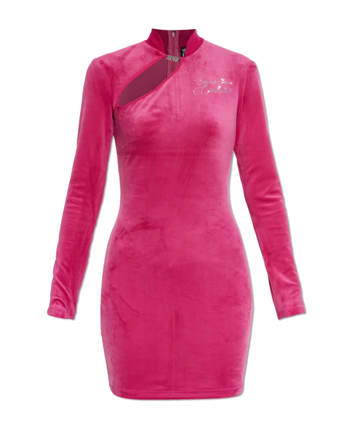Бархатное платье со стоячим воротником Versace Jeans Couture, розовый
Бархатное платье со стоячим воротником Versace Jeans Couture, розовый