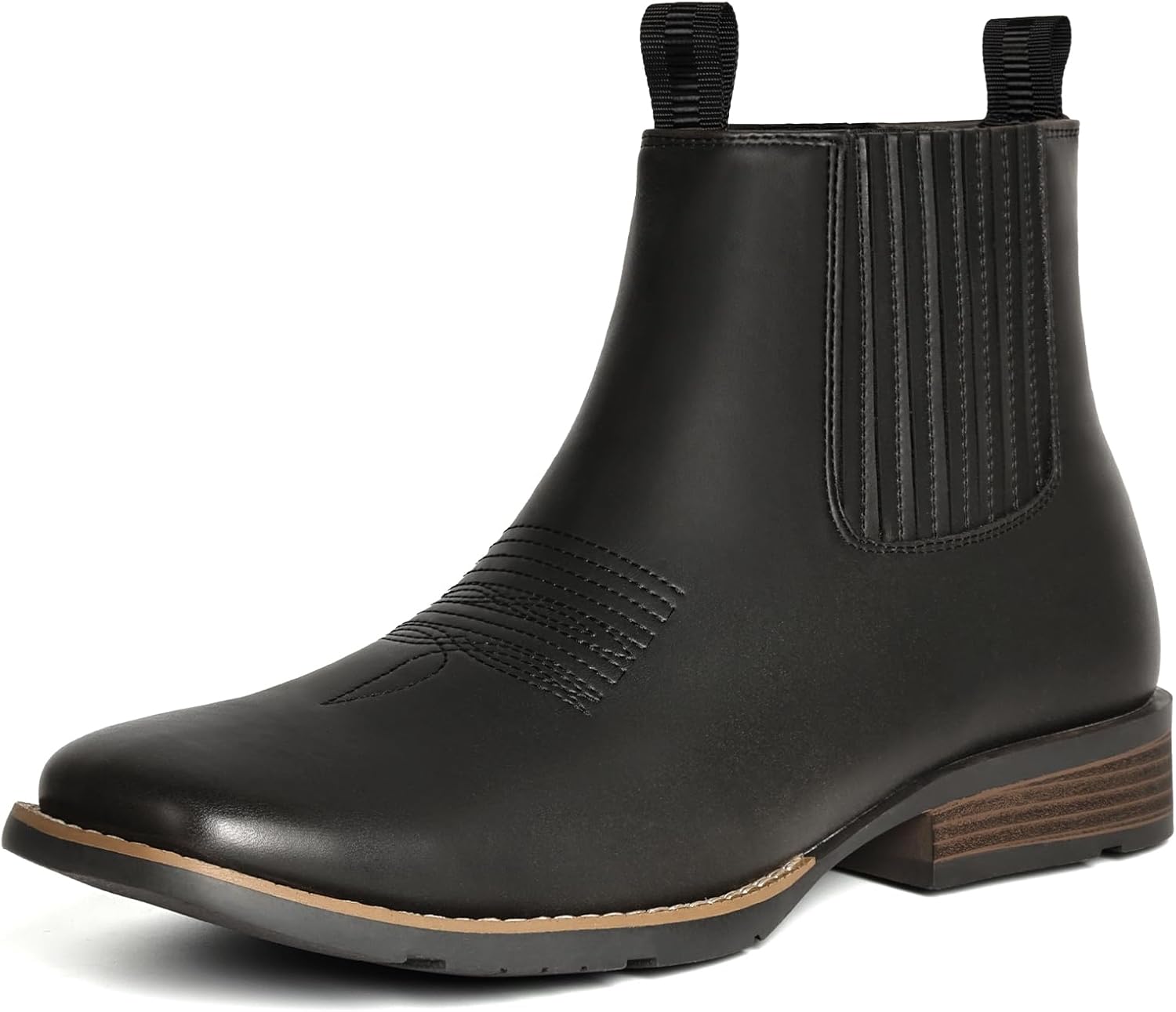 Мужские ковбойские ботинки IUV с квадратным носком, ботинки до щиколотки, вестерн-стиль, челси, повседневные, классические, без шнурков, черный
Мужские ковбойские ботинки IUV с квадратным носком, ботинки до щиколотки, вестерн-стиль, челси, повседневные, классические, без шнурков, черный