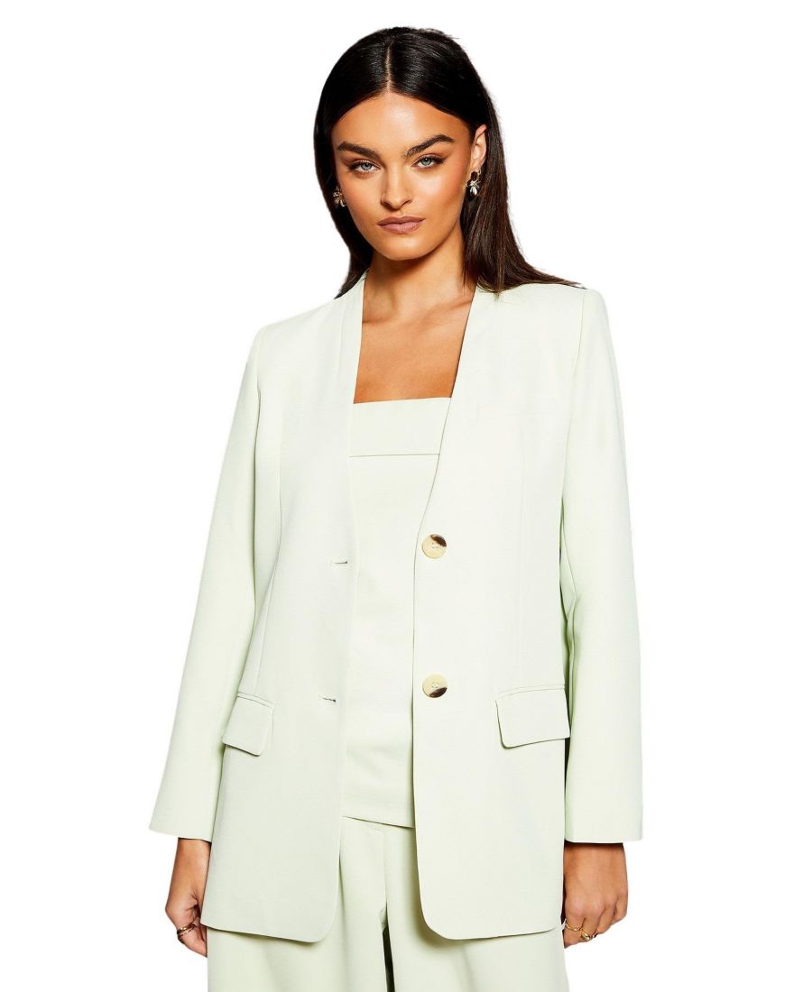 Женский подиумный пиджак прямого кроя без воротника Warehouse, Mint
Женский подиумный пиджак прямого кроя без воротника Warehouse, Mint