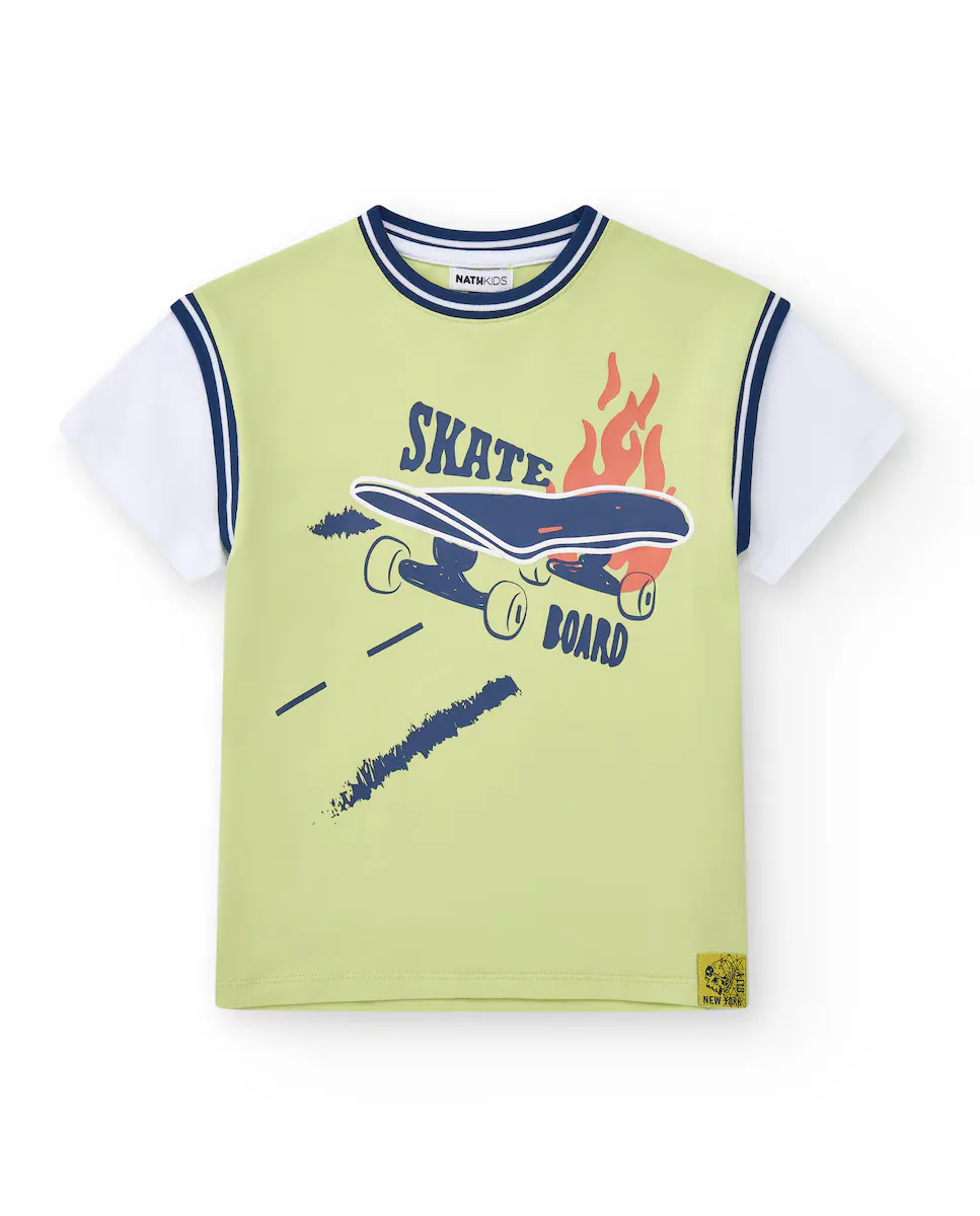 Футболка для мальчиков с контрастными рукавами и рисунком спереди Tuc tuc, зеленый
Футболка для мальчиков с контрастными рукавами и рисунком спереди Tuc tuc, зеленый