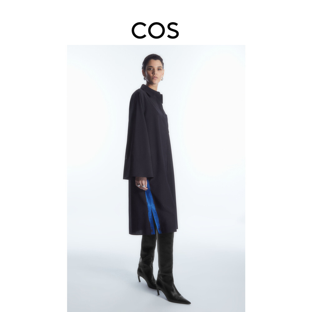 Женское шерстяное платье-рубашка Cos с принтом, темно-синий
Женское шерстяное платье-рубашка Cos с принтом, темно-синий