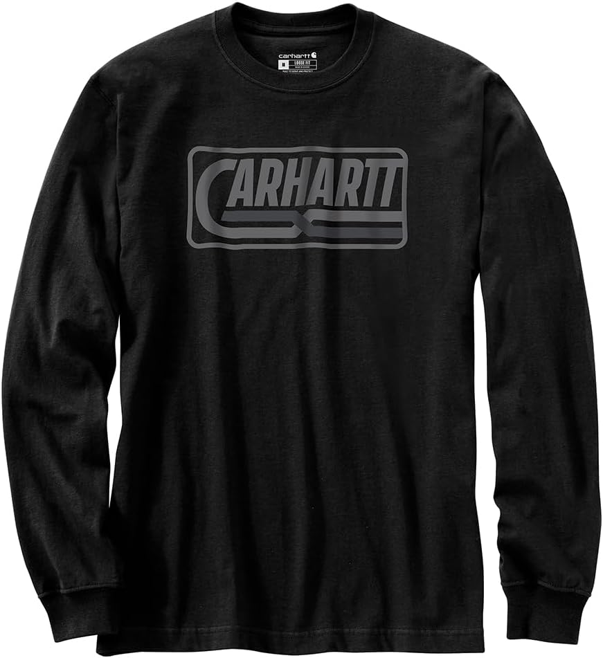 Мужская свободная футболка Carhartt Heavyweight с длинным рукавом и графическим логотипом, Black
Мужская свободная футболка Carhartt Heavyweight с длинным рукавом и графическим логотипом, Black