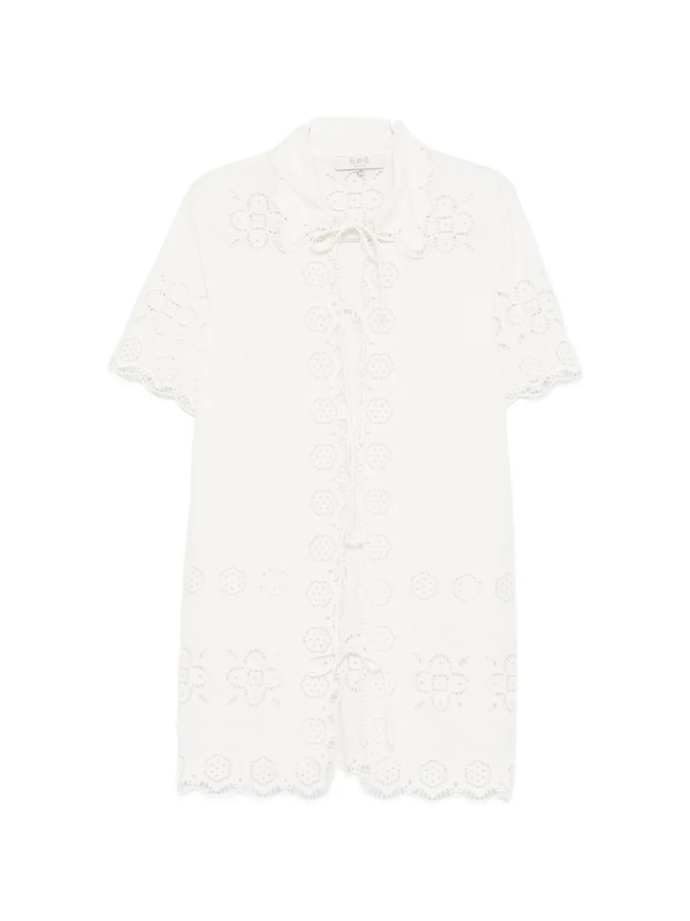 Пляжное платье с цветочным принтом и шнуровкой Sea, белый
Пляжное платье с цветочным принтом и шнуровкой Sea, белый