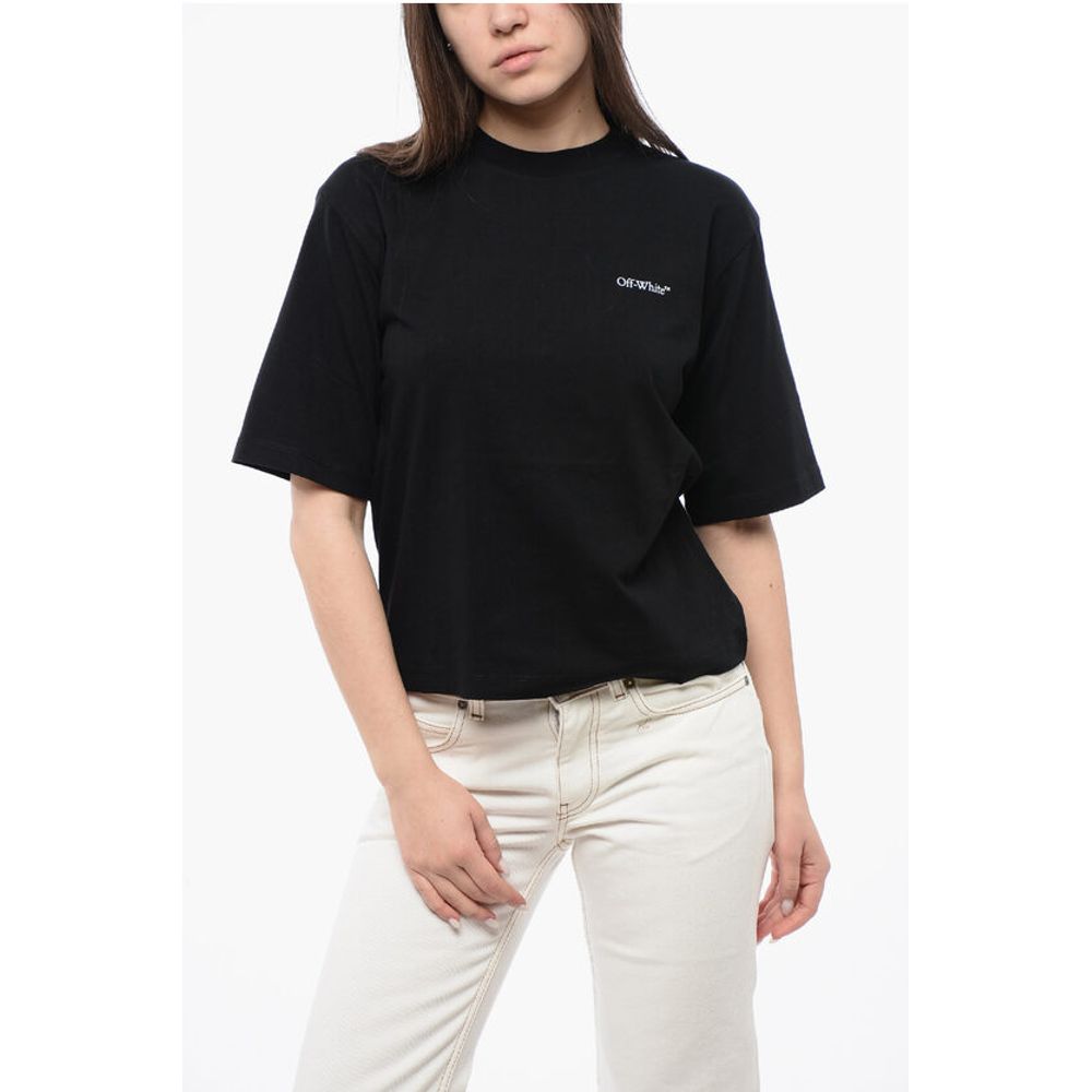 Футболка из хлопка с круглым вырезом и цветочным узором на спине Off-White, Black
Футболка из хлопка с круглым вырезом и цветочным узором на спине Off-White, Black