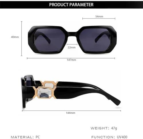 Женские солнцезащитные очки большого размера с бриллиантами, прямоугольной формы, в винтажном стиле с полосками, защита от ультрафиолета UV400 MTZJH, White Tea
Женские солнцезащитные очки большого размера с бриллиантами, прямоугольной формы, в винтажном стиле с полосками, защита от ультрафиолета UV400 MTZJH, White Tea