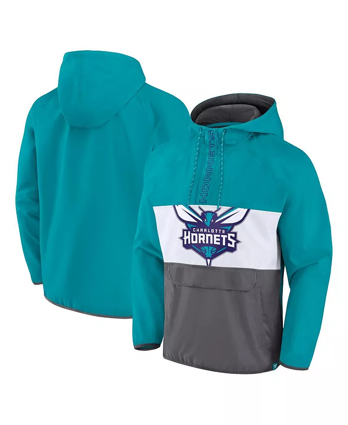 Мужская бирюзово-серая толстовка Charlotte Hornets с капюшоном и полумолнией, цветные блоки, реглан, анорак Flagrant Foul Fanatics
Мужская бирюзово-серая толстовка Charlotte Hornets с капюшоном и полумолнией, цветные блоки, реглан, анорак Flagrant Foul Fanatics