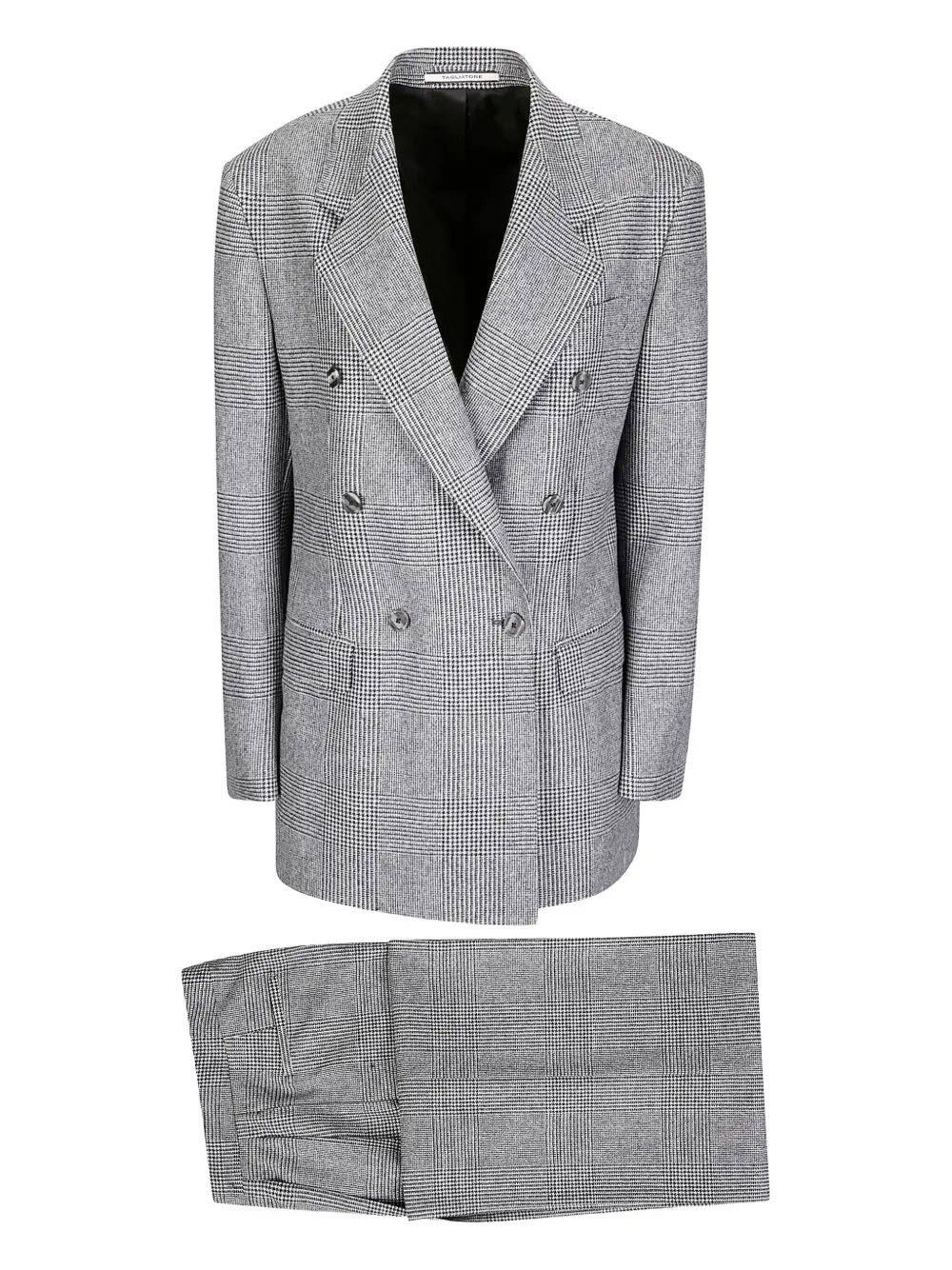 Двубортный костюм в клетку глен-плайд TAGLIATORE, серый 
Двубортный костюм в клетку глен-плайд TAGLIATORE, серый
