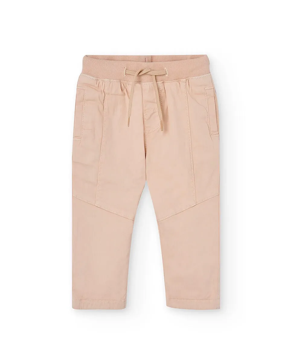 Детские однотонные брюки на резинке Boboli, бежевый
Детские однотонные брюки на резинке Boboli, бежевый