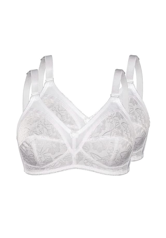 Мягкий бюстгальтер из блестящего жаккарда упаковка из 2 шт. Sassa, белый
Мягкий бюстгальтер из блестящего жаккарда упаковка из 2 шт. Sassa, белый