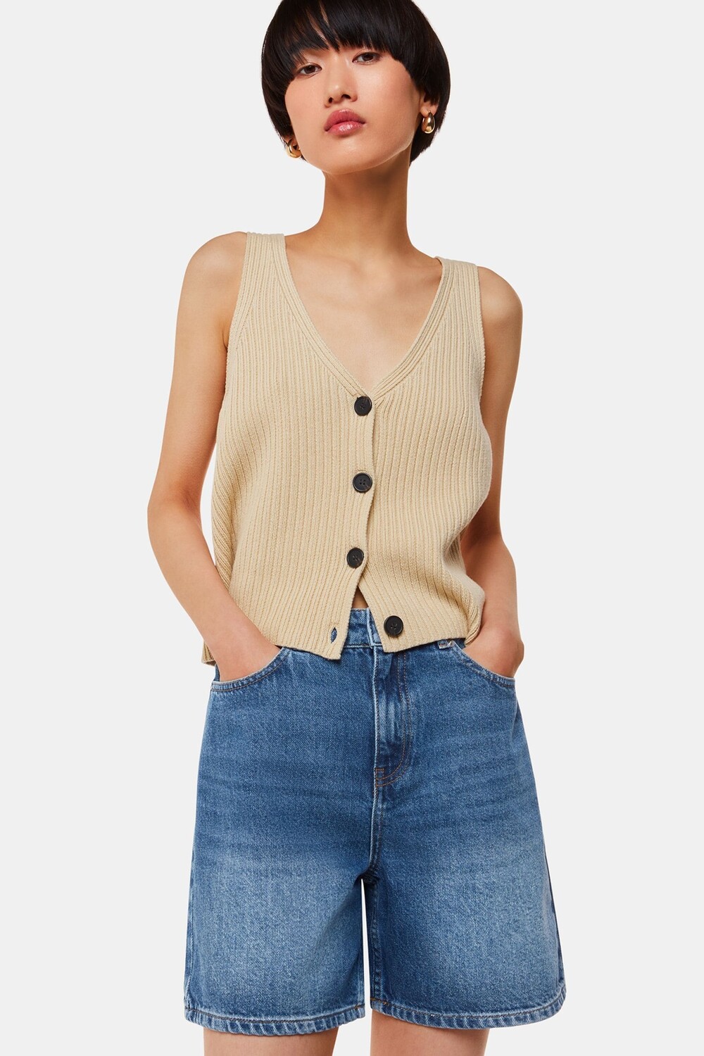 Шорты из настоящего денима Whistles, синий 
Шорты из настоящего денима Whistles, синий