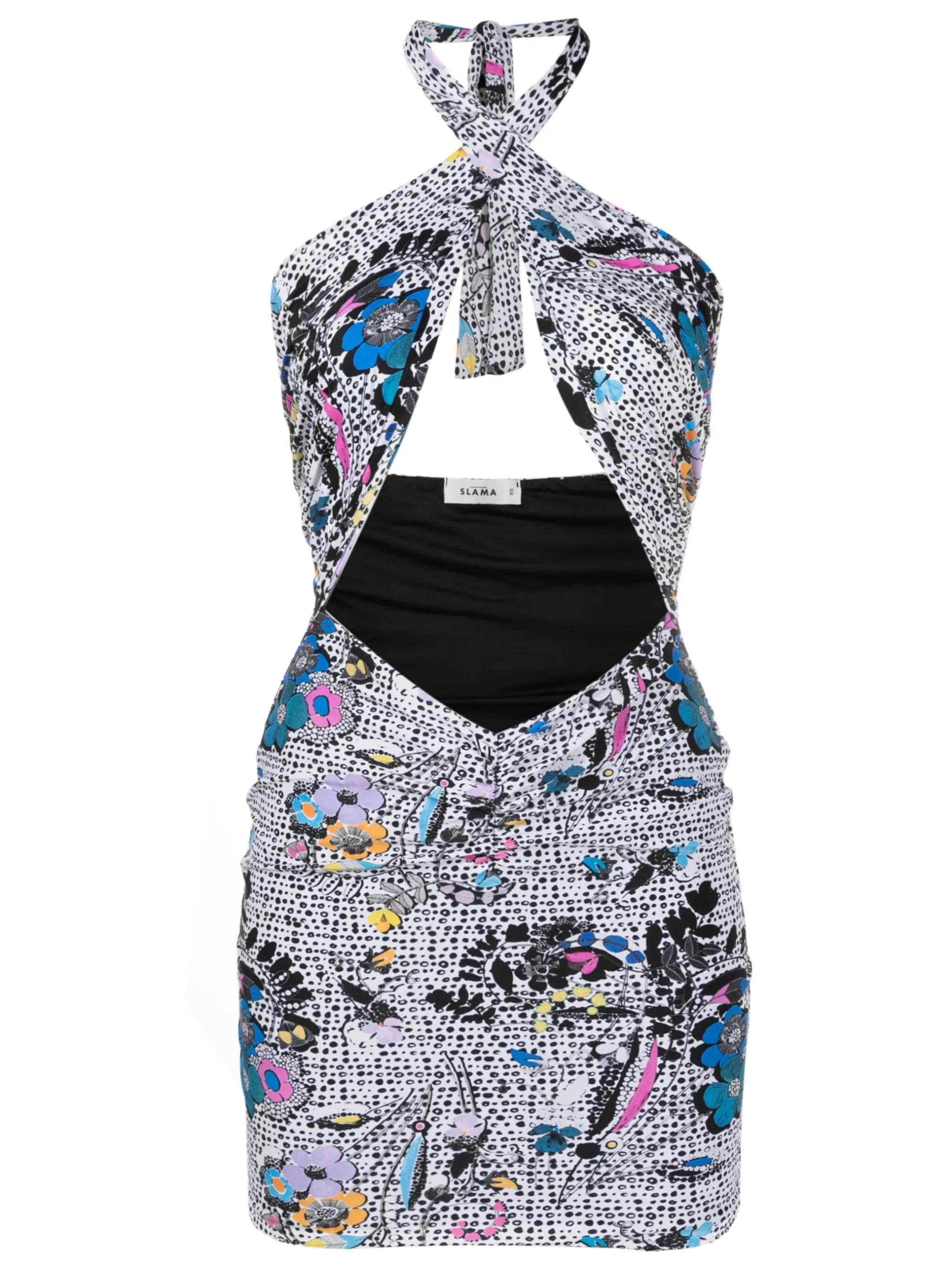 Платье с вырезом халтер с графичным принтом Amir Slama, мультиколор
Платье с вырезом халтер с графичным принтом Amir Slama, мультиколор