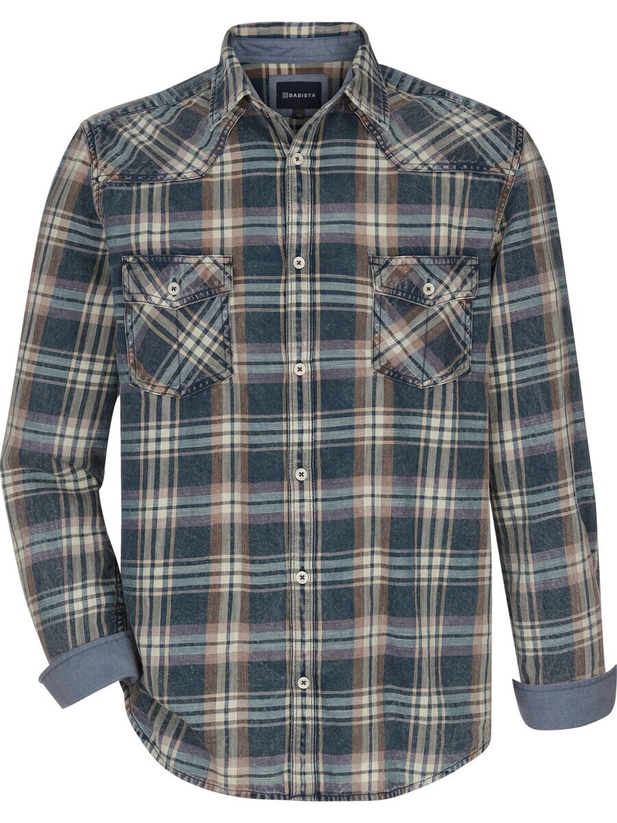 Клетчатая рубашка BABISTA Regular fit Button Up Shirt, синий
Клетчатая рубашка BABISTA Regular fit Button Up Shirt, синий