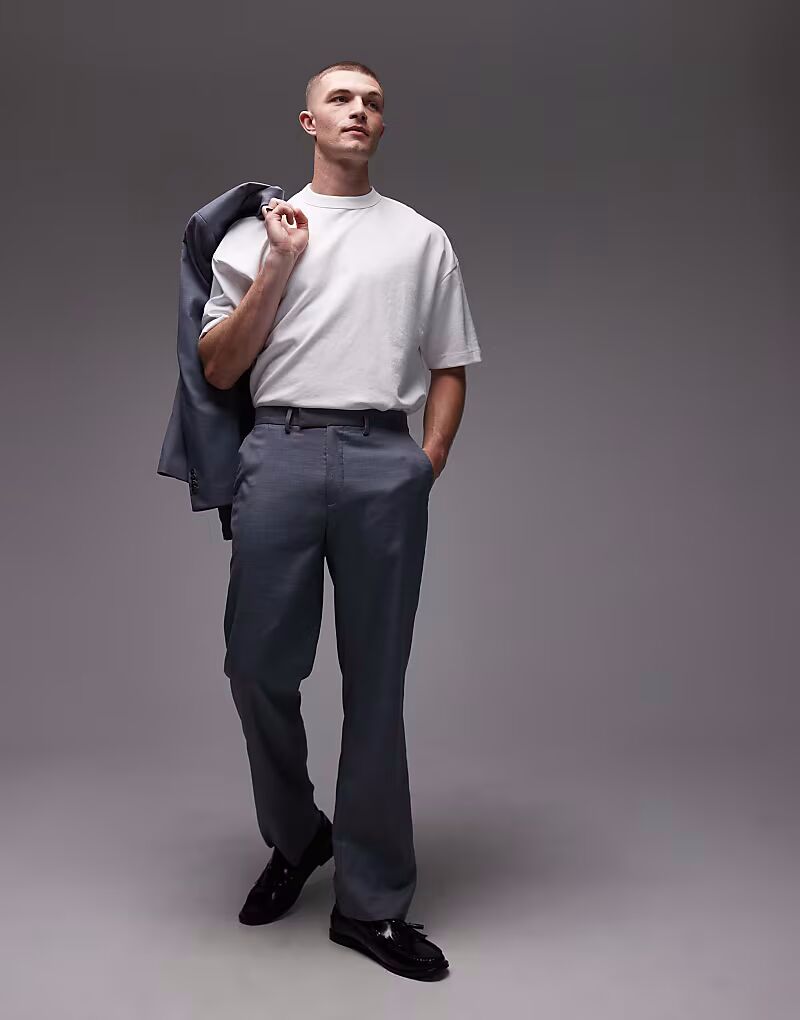 Прямые брюки синего цвета Topman
Прямые брюки синего цвета Topman